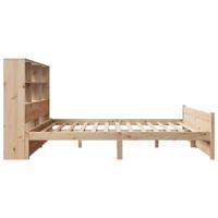 Bed met boekenkast zonder matras massief grenenhout 140x200 cm - thumbnail