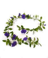 Petunia Guirlande deluxe kunsthanger 180cm - paars - thumbnail