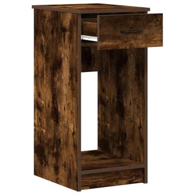 Computertorenstandaard met lade 35x45x77 cm gerookt eikenkleur