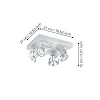 Eglo Vierkante plafondlampNovorio geborsteld metaal - 94645 - thumbnail