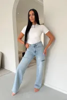 Unique The Label June Wide Leg Jeans Dames Lichtblauw - Maat 34 - Kleur: Lichtblauw | Soccerfanshop - thumbnail