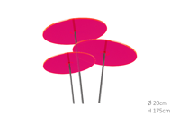 3 stuks! Zonnevangers Rood-Roze (kleur fuchsia) groot 175x20 cm Cazador Del Sol - Cazador del sol - thumbnail