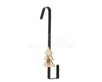 Kranshanger Metaal Kerstboom Zwart 38cm - thumbnail