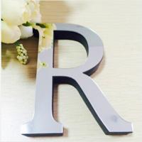 2 PC'S Home Decoratie creatieve persoonlijkheid Engelse letters acryl spiegel 3D DIY muur stickers (R) - thumbnail