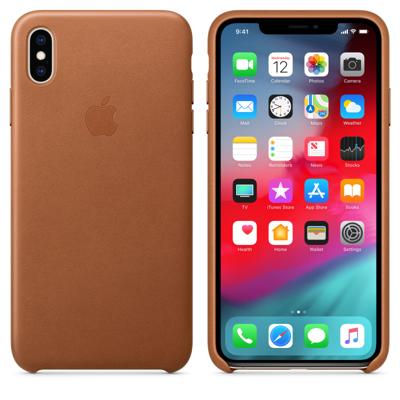 Achterzijde behuizing voor mobiele telefoon - leer - lederbruin - voor iPhone XS Max Achterzijde behuizing voor mobiele telefoon - leer - lederbruin - voor iPhone XS Max