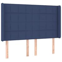 Boxspring met matras en LED stof blauw 140x200 cm - thumbnail