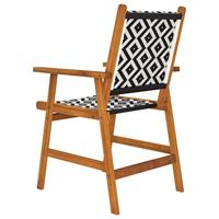 Tuinstoelen 2 st massief acaciahout - thumbnail