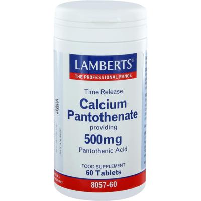 Lamberts Calcium Pantothenaat 500 mg Time Release Tabletten Lamberts Calcium Pantothenaat 500 mg Time Release Tabletten