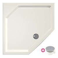 Douchebak Xenz Marshall | 100x100x4 cm | Incl.Afvoersifon-Chroom | Acryl | Vijfhoek | Pergamon glans - thumbnail