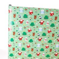 Jingle Kerstmis 3m Cadeaupapier Rol - thumbnail