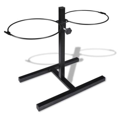 VidaXL Verstelbare dubbele honden / katten voederbak (2 x 4,1l rvs bakken)