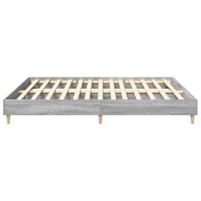 Bedframe zonder matras 160x200 cm spaanplaat grijs Sonoma