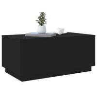 Salontafel met LED-verlichting 90x50x40 cm zwart - thumbnail