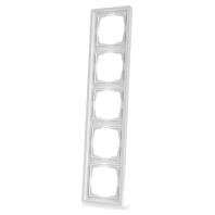 Gira F100 afdekraam 5-voudig zuiverwit glanzend