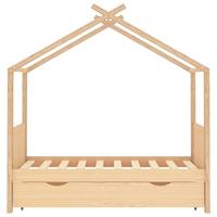 Kinderbedframe met lade massief grenenhout 80x160 cm - thumbnail
