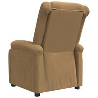 Fauteuil verstelbaar fluweel bruin - thumbnail