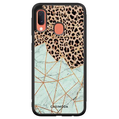 Samsung Galaxy A20e hoesje - Luipaard marmer mint Samsung Galaxy A20e hoesje - Luipaard marmer mint