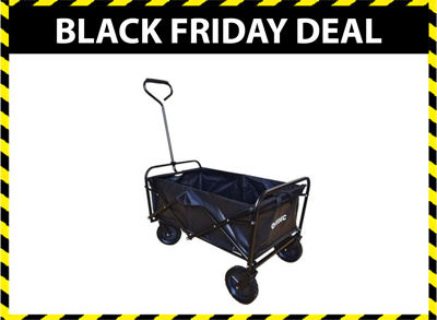 FEDEC Opvouwbare Bolderkar - Tot 75KG - PVC wielen - Zwart