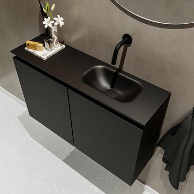 MONDIAZ TURE 80cm toiletmeubel urban. EDEN wastafel urban rechts geen kraangat