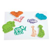 Colorations - dierenskeletten stempels, 15st. - thumbnail