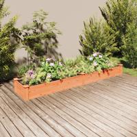VidaXL Plantenbak verhoogd met voering 240x45x25 cm vurenhout bruin - thumbnail