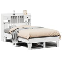Bedframe zonder matras massief grenenhout wit 135x190 cm - thumbnail
