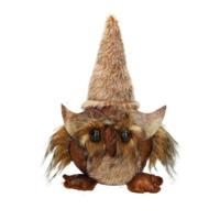 Deurstopper uil Hedwig bruin 21 cm | 12 stuks - thumbnail