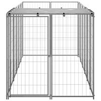 Hondenkennel 330x110x110 cm staal zilverkleurig - thumbnail