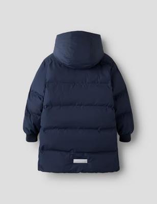 Name it winter winterjas meisjes - blauw - puffer, lang - NkfMusk