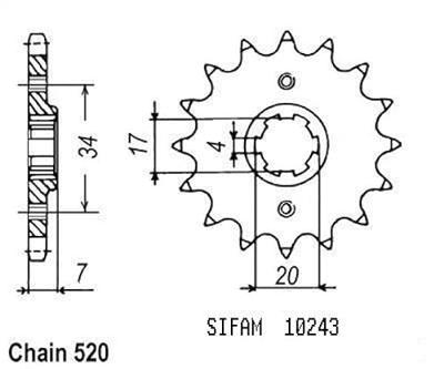 ESJOT Sprocket 520 13z standard