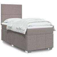 Boxspring met matras stof taupe 80x200 cm - thumbnail