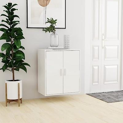 VidaXL Schoenenkast 60x35x70 cm bewerkt hout hoogglans wit