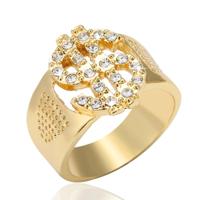 Rock Bling goud Amerikaanse Dollar teken Signets ringen voor mannen sieraden Ring Size:7(Gold) - thumbnail