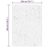 Vloerkleed laagpolig zacht en wasbaar 200x280 cm antracietkleur - thumbnail