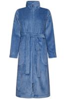 Duurzame fleece badjas blauw - thumbnail