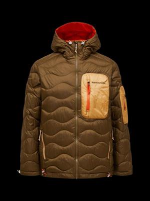 Peak Performance Helium Utility Down Hood Isolatiejas Heren Meadow Moss/Sierra Sand L