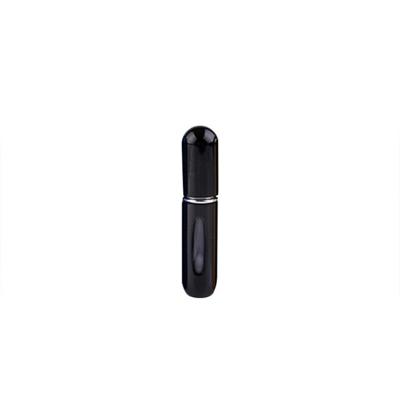 Draagbare mini aluminium hervulbare parfum fles spuiten lege cosmetische containers verstuiver capaciteit: 5 ml materiaal: metaal (zwart)