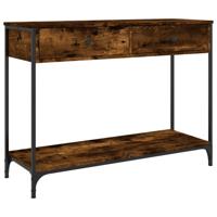 Wandtafel 100x34,5x75 cm bewerkt hout gerookt eikenkleurig - thumbnail