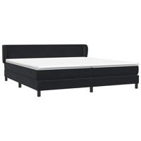 Boxspring met matrassen fluweel zwart 180x210 cm - thumbnail
