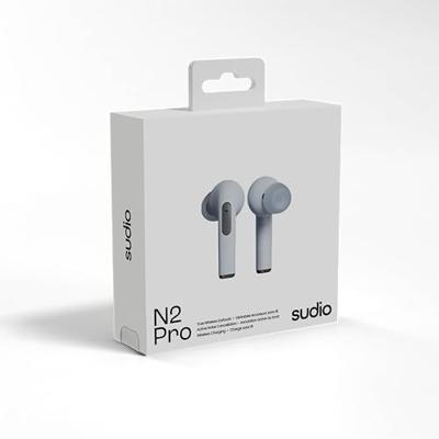 Sudio N2 Pro In Ear headset Bluetooth Stereo Blauw Noise Cancelling Headset, Oplaadbox, Touchbesturing