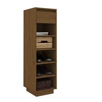 VidaXL Schoenenkast 30x34x105 cm massief grenenhout honingbruin - thumbnail