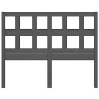 Hoofdbord 205,5x4x100 cm massief grenenhout grijs - thumbnail