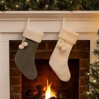 Kerstsok Rib 45cm Assorti 1st - thumbnail