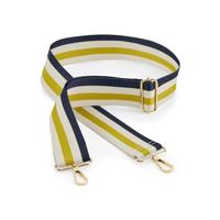 Atlantis BG765 Boutique Adjustable Bag Strap - Navy/Oyster/Yellow - 127 x 5 cm - thumbnail