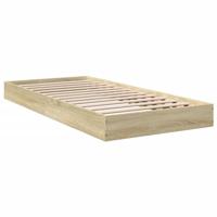 Bedframe bewerkt hout sonoma eikenkleurig 75x190 cm - thumbnail