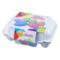 Playfun stoepkrijt eieren, 12dlg. - thumbnail