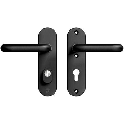 AXA | Veiligheidsbeslag Oval Plus | Kort kruk U | PC72 | Anti-kerntrek | Zwart