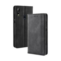 Magnetische gesp retro textuur horizontale Flip lederen case voor ASUS Zenfone Max plus (m2) ZB634KL/Zenfone Max shot ZB634KL met houder & card slots - thumbnail