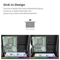 MONTECH Midi-tower Behuizing, Gaming-behuizing, PC-behuizing Zwart - thumbnail