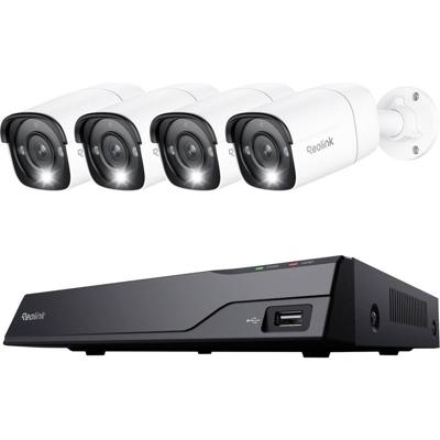 Reolink NVS8-12MB4 IP-Bewakingscameraset LAN 8-kanaals Met 4 cameras 4512 x 2512 Pixel